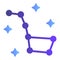 Big Dipper flat icon. Constellation Ursa Major color icons in trendy flat style. Stars gradient style design, designed