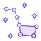 Big Dipper flat icon. Constellation Ursa Major violet icons in trendy flat style. Stars gradient style design, designed