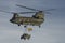 Big double rotor helicopter of the spanish army. Boeing CH-47D Chinook