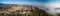 Big drone aerial landscape panorama of the wonderful village of San Gimignano a small walled medieval hill town in the
