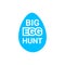 Big Egg Hunt Icon Easter Holiday Icon Greeting Card Decoration Banner Design