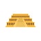 Big Egypt temple icon flat isolated vector