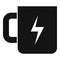 Big energy mug icon simple vector. Late work