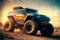 Big extreme offroad ready car, creative digital illustration, sports