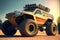 Big extreme offroad ready car, digital illustration artwork, sports