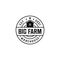 Big farm warehouse vintage retro hipster logo design elements