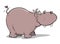 Big fat stupid looking hippo