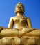 The Big Figurine of Gold Brass Phra Phut Sik Khi Thotsaphon (First Buddha) buddha sculpture statue