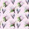 Big flowers magnolia pattern on a pink background