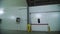 Big freezer warehouse at plant. facade of industrial freezer warehouse door. large storage rooms for storing products in