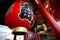 A big giant Japanese red lantern at the Kaminari-mon