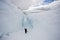 In the big glacier crevasse - Arctic, Spitsbergen