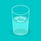 Big glass of water. Drink water Infographic. Flat design.