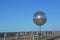 Big glitter ball on Blackpool Promenade