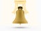 Big gold church bell rendered on white