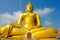 Big Golden Buddha with blue sky at Wat Muang, Ang Thong Province
