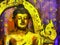 Big golden buddha Illustrations creates an impressionist style of painting
