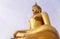 Big Golden Buddha Image at Wat Muang Muang Buddhist Temple, Ang Thong, Thailand