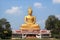 Big golden Buddha statue in Thai temple