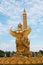 Big golden garuda statue.