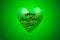 Big green heart as symbol of the St. Patrick`s Day. Vector illustration for Saint Patrick Day Greeting Card