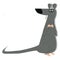 A big grey color rat with its long tail is sitting on the ground vector color drawing or illustration