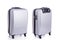 Big grey luggage isolated on white background