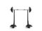 Big gym barbell weights on a stand - front view