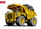 Big heavy yellow mining truck or dumper. Vector illustration