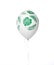 Big helium inflatable latex white balloon for decorations on birthday wedding corporative party  with green tropical leaves