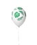 Big helium inflatable latex white balloon for decorations on birthday wedding corporative party  with green tropical leaves