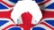 Big hole in United Kingdom UK flag