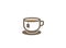Big hot cup of tea or cafe warm caffee logo design