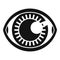 Big human eye icon simple vector. Eyeball sight