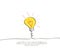 Big idea concept with light bulb in doodle style. Banner design for innovation, inspiration or block quote.