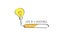 Big idea concept with light bulb in doodle style. Brainstorm, innovation and creativity banner design with copy space.