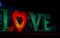 Big Illuminated letters in Loveland, Colorado