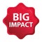 Big Impact misty rose red starburst sticker button