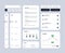 Big and improved ui kit for web designing, mobile apps with the different buttons, charts, diagrams, menu, search.