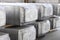 Big ingots of aluminum