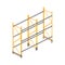 Big isometric empty warehouse rack