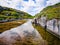 Big lake at Inisheer Aran island Ireland tourist attraction