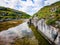 Big lake at Inisheer Aran island Ireland tourist attraction