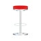 Big lap disk shape bright multicolor stylish 3d barstool stand . Vector stock illustration