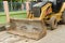 Big loader of yellow tire wheel tractor