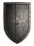 Big medieval crusader\'s metal shield isolated