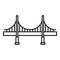 Big metal bridge icon, outline style