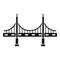 Big metal bridge icon, simple style