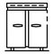 Big metal freezer icon, outline style