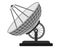 Big military parabolic antenna radar satellite dish for broadcast, communication, space defence